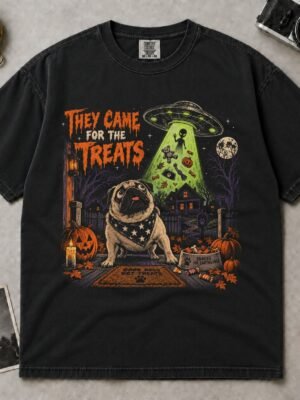 They Came for the Treats Pug Halloween T-Shirt